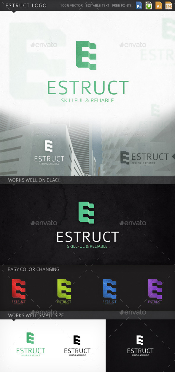 Estruct Logo - Letters Logo Templates