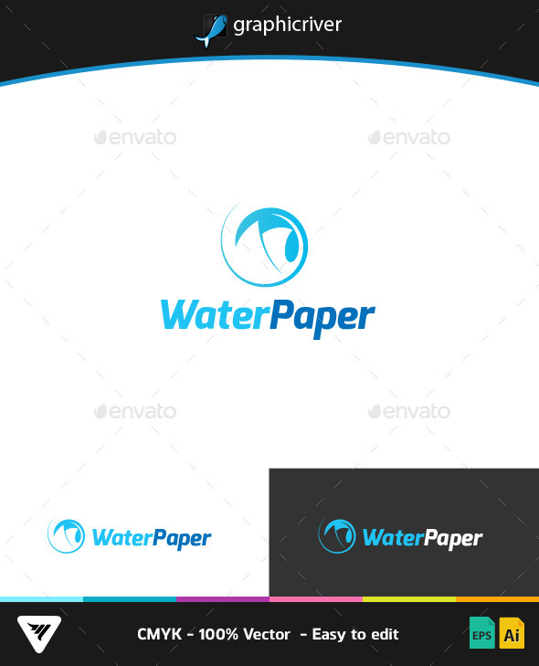 Water Paper Logo - Logo Templates