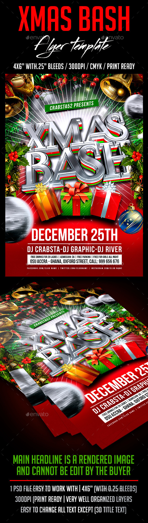 Xmas Bash Flyer Template - Holidays Events