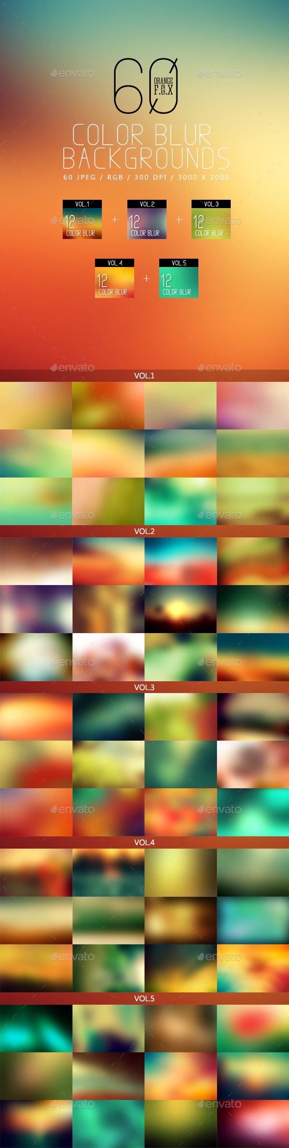 Download 60 Color Blur Backgrounds Bundle By Orangefox Graphicriver