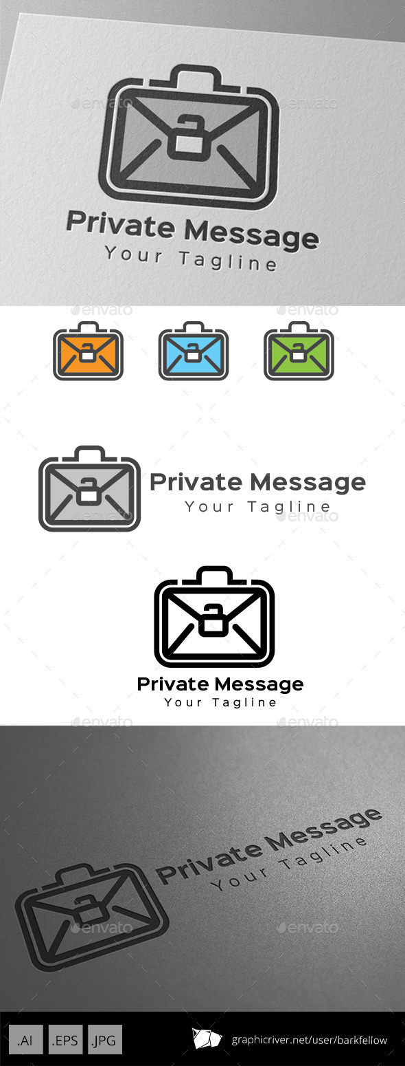 Private Message Logo - Symbols Logo Templates