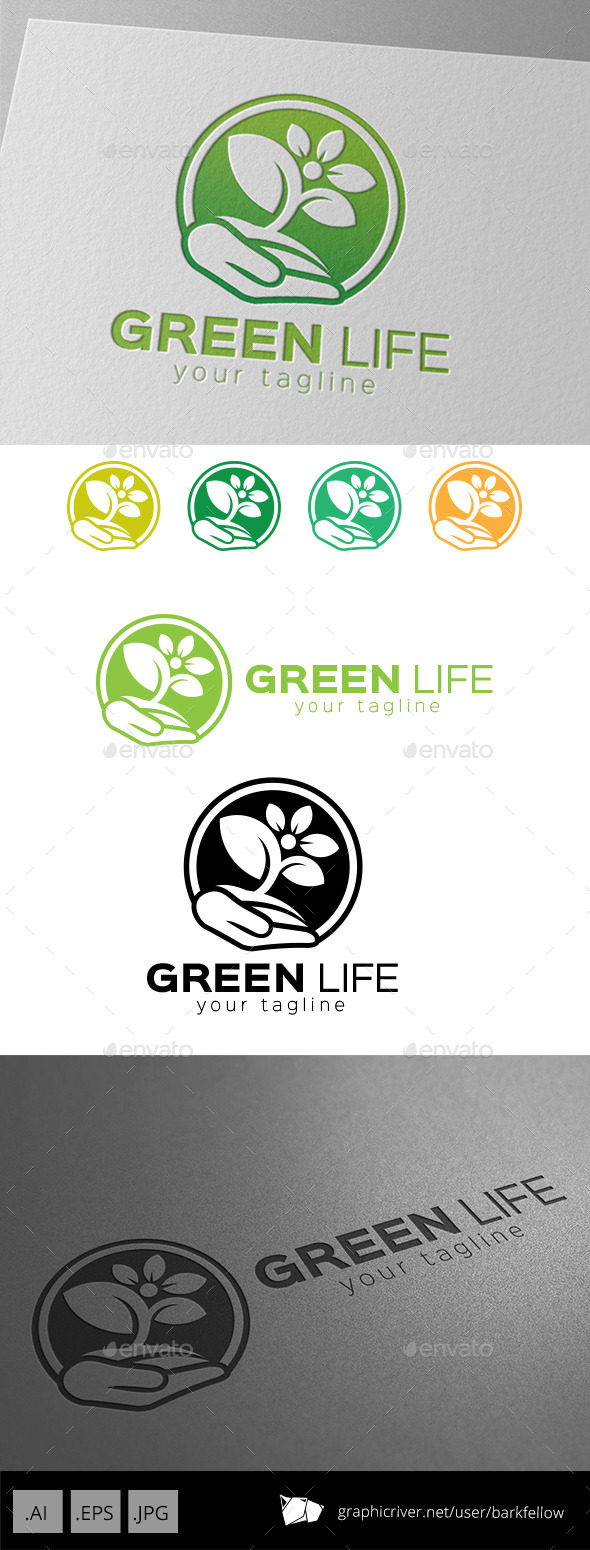 Save Green Life Logo - Nature Logo Templates
