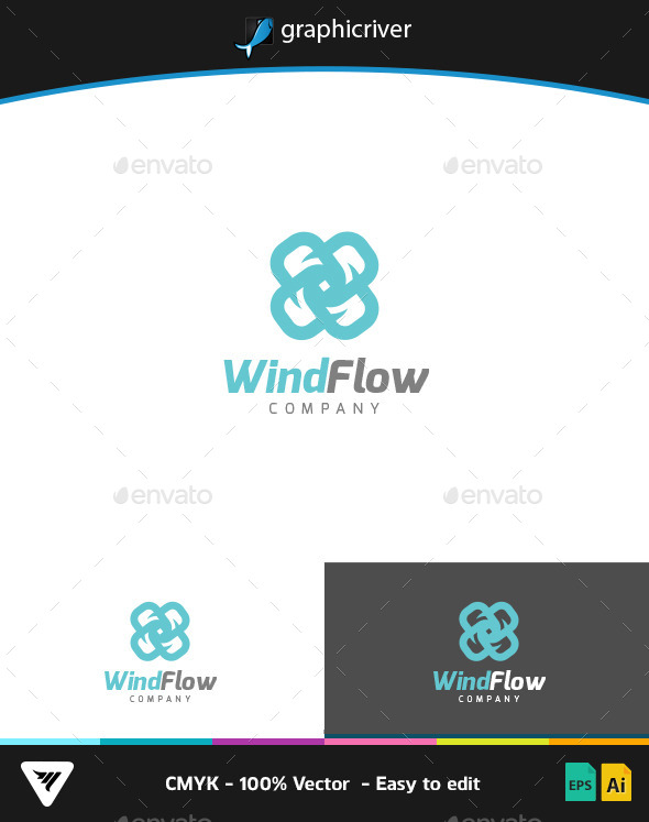 WindFlow Logo - Logo Templates