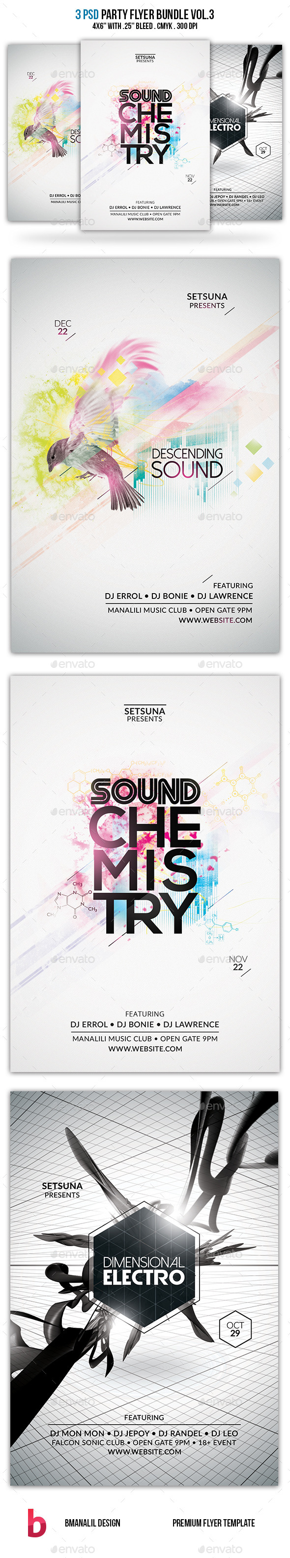 Party Flyer Bundle Vol.3 - Clubs & Parties Events