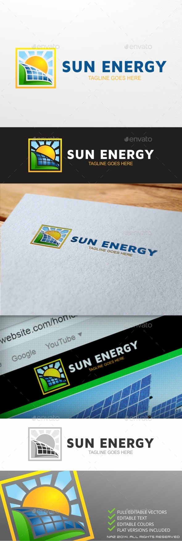 Sun Energy Logo - Nature Logo Templates