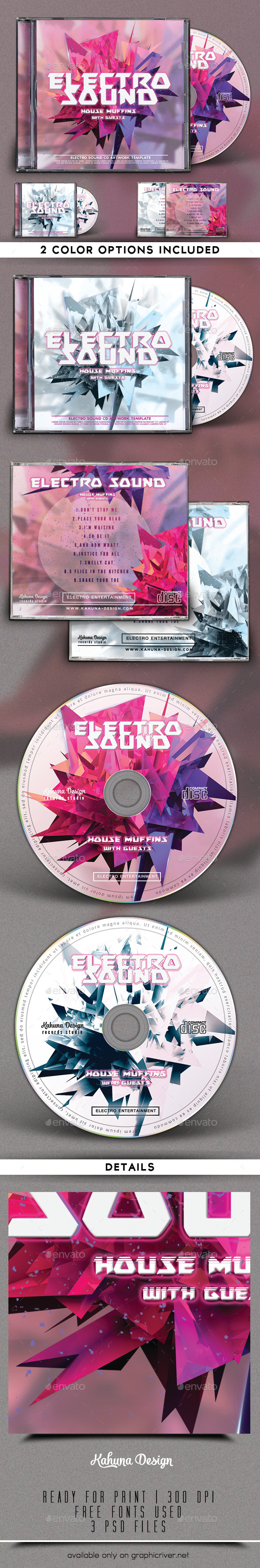 Electro Sound CD Artwork - CD & DVD Artwork Print Templates