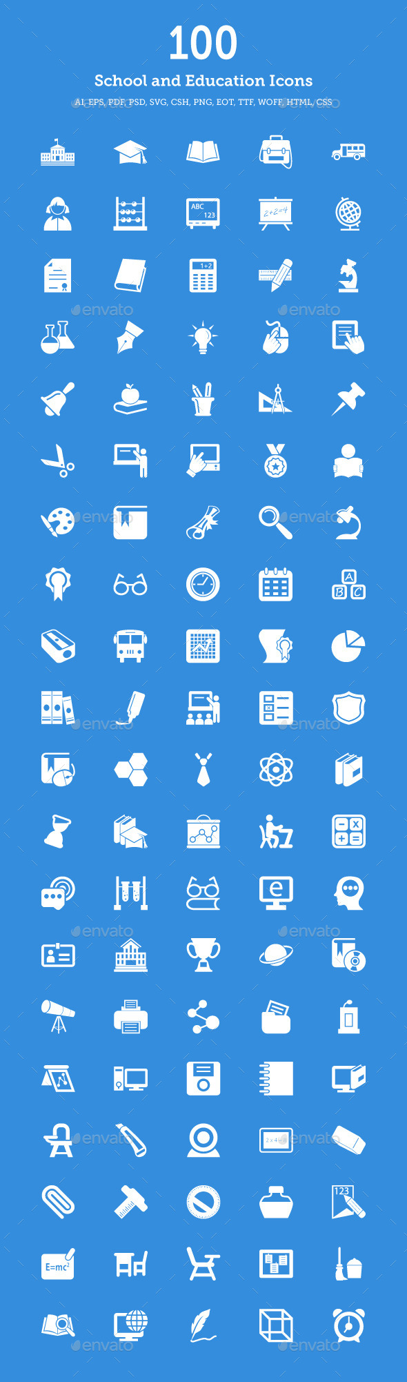 School and Education Vector Icons - Icons