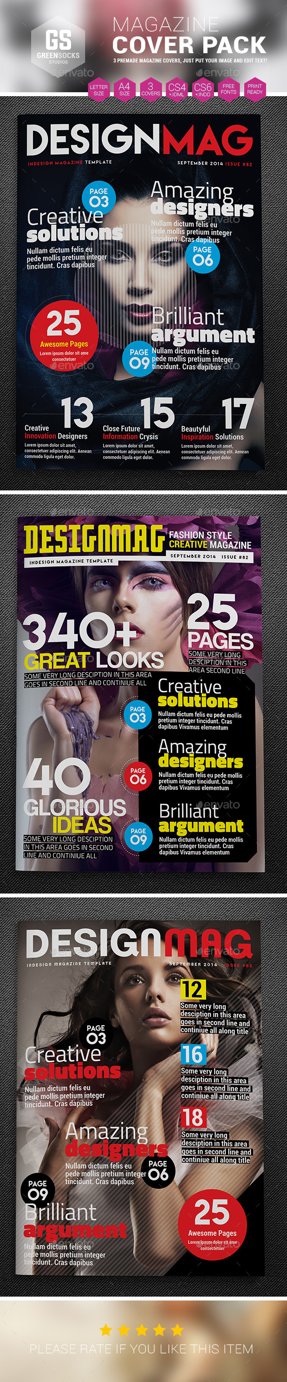 Magazine Cover Templates - Magazines Print Templates