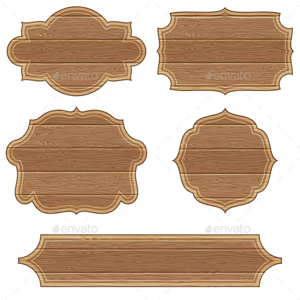 Retro Wooden Frames - Borders Decorative