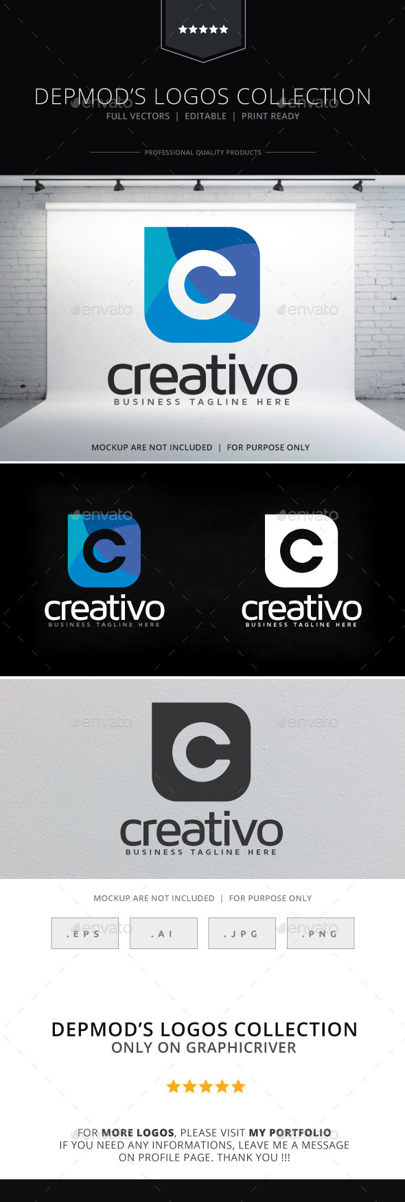 Creativo Logo - Letters Logo Templates