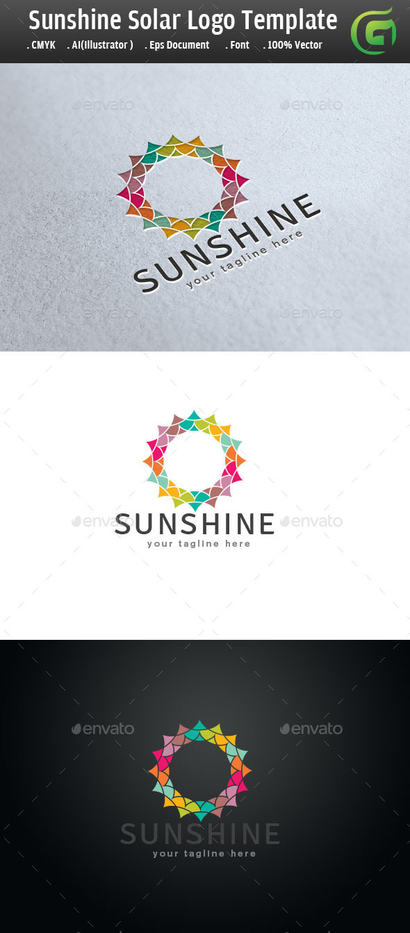 Sunshine Solar Flower Logo - Symbols Logo Templates