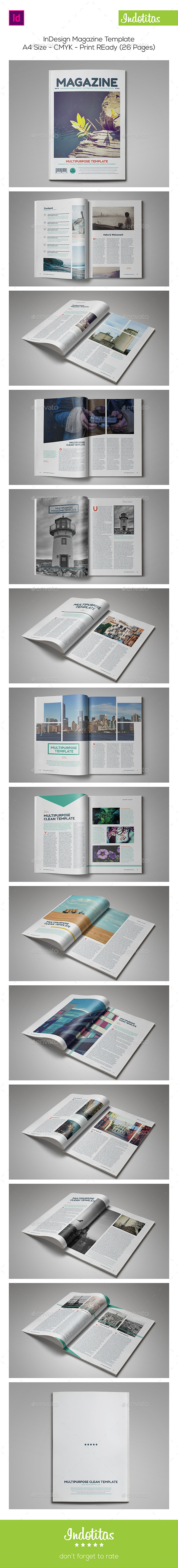 InDesign Magazine Template - Magazines Print Templates