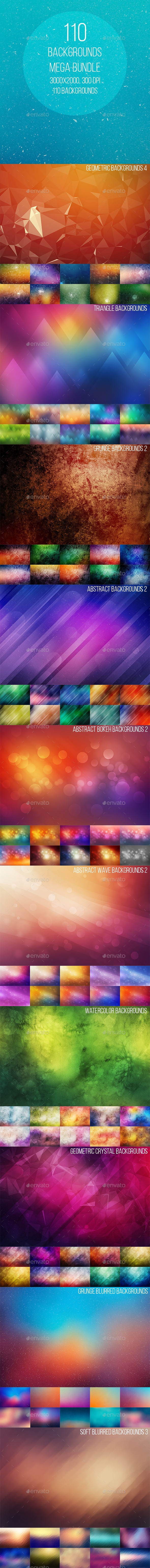 110 Backgrounds Mega Bundle - Abstract Backgrounds