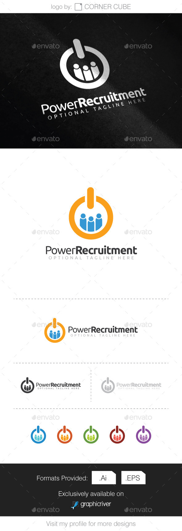 Power Recruitment Logo - Logo Templates