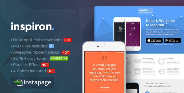 Inspiron - Instapage App Landing Page Template - Instapage Marketing