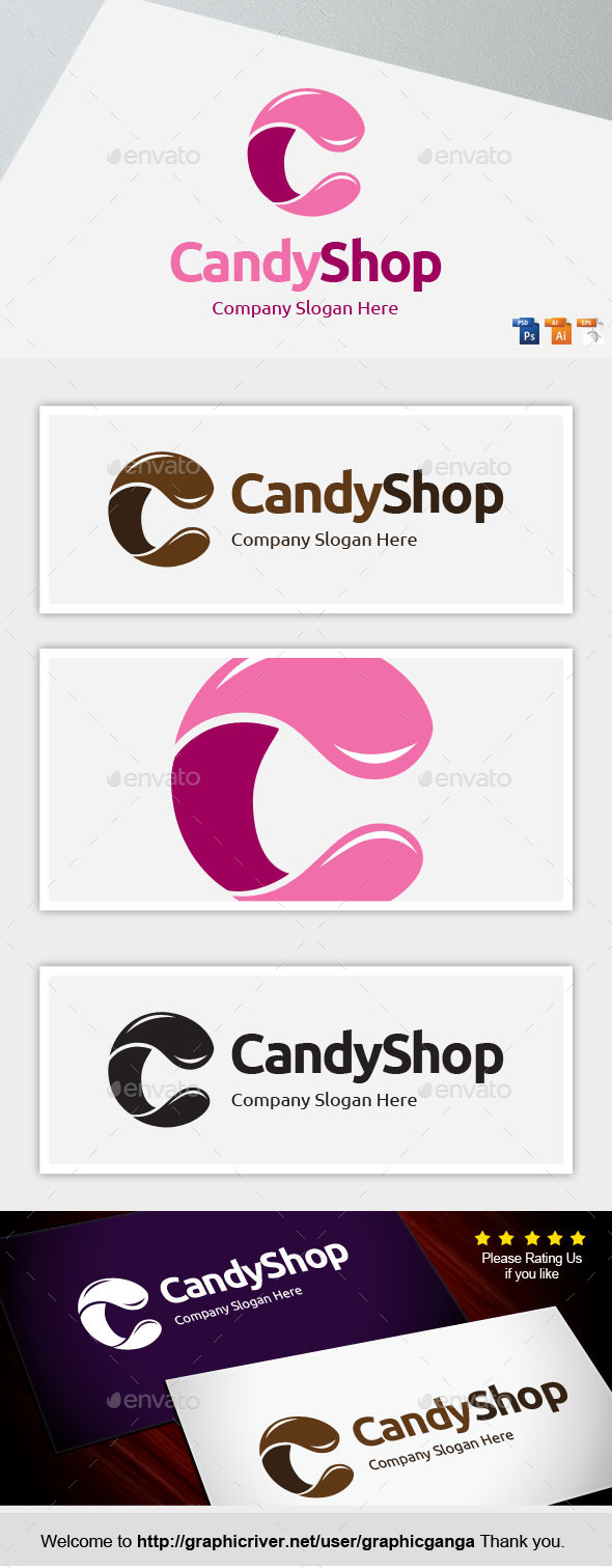 Candy Shop - Letters Logo Templates