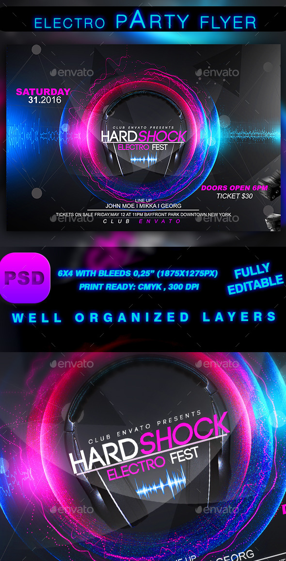 Electro Sound Party - Events Flyers