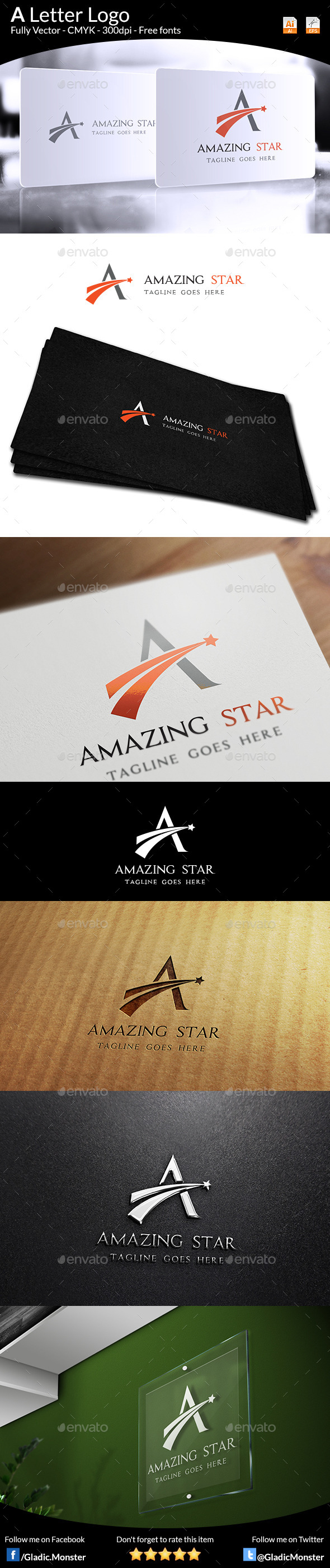 A Letter Logo - Letters Logo Templates