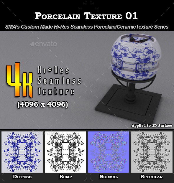 Hi-Res Porcelain Texture - 3Docean 9274677