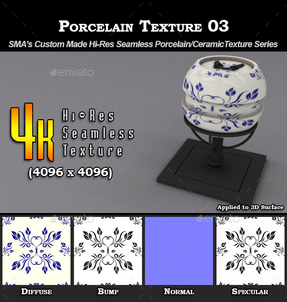 Hi-Res Porcelain Texture - 3Docean 9274705