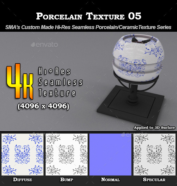 Hi-Res Porcelain Texture - 3Docean 9274727