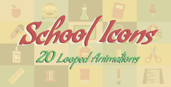 20 School Icons - VideoHive 9276262