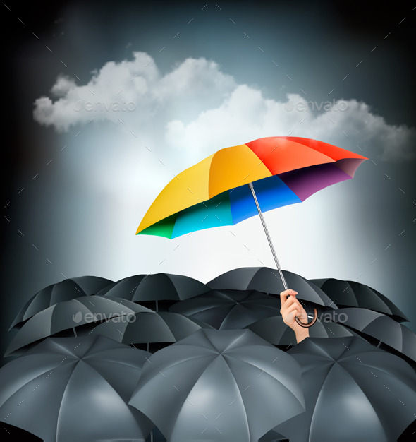 One Rainbow Umbrella - Concepts Business