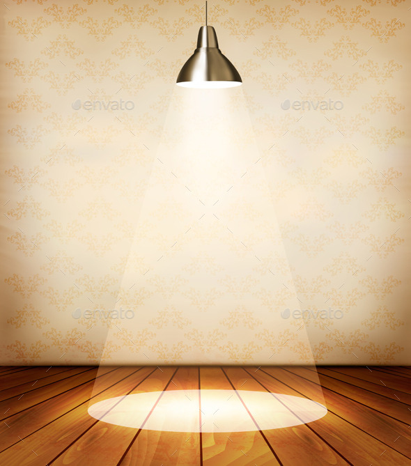 Showroom with Wooden Floor Board and Light. - Retro Technology