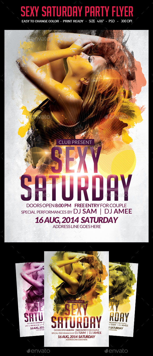 Sexy Saturday Party Flyer - Clubs & Parties Events