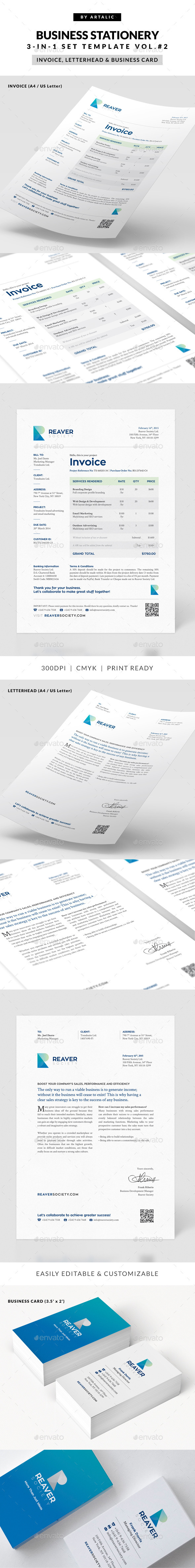 Invoice 3-in-1 Set - Proposals & Invoices Stationery
