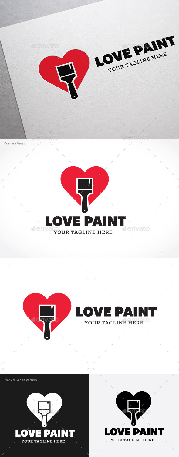 Love Paint - Buildings Logo Templates