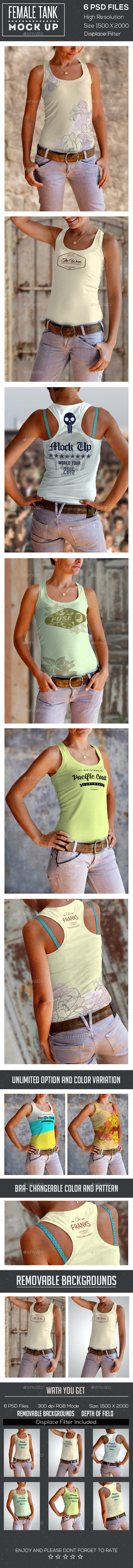 Female Tank Mock Up - T-shirts Apparel