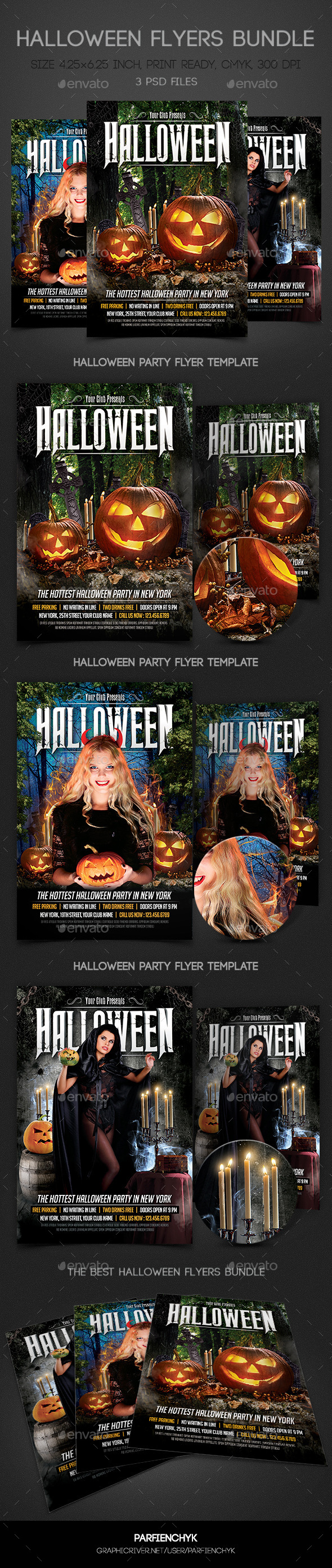 Halloween Flyers Bundle - Clubs & Parties Events