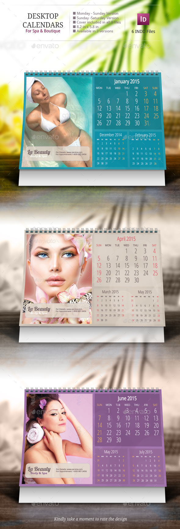 Desk Calendar Design Templates - Calendars Stationery