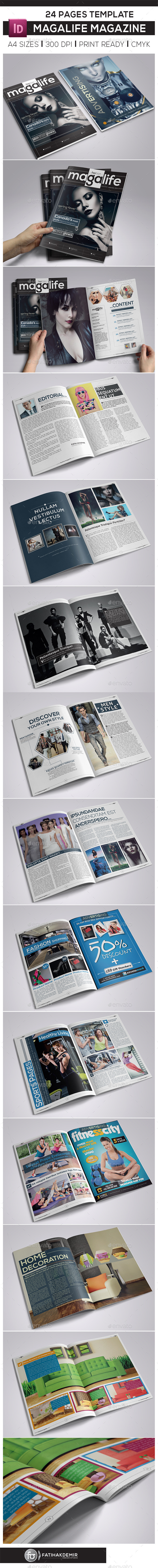 Magalife Magazine Template - Magazines Print Templates
