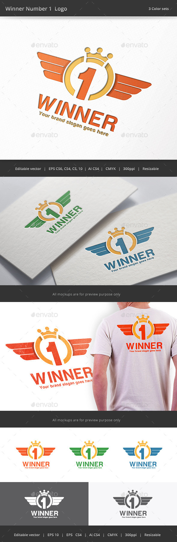 Winner Number 1 Logo - Numbers Logo Templates