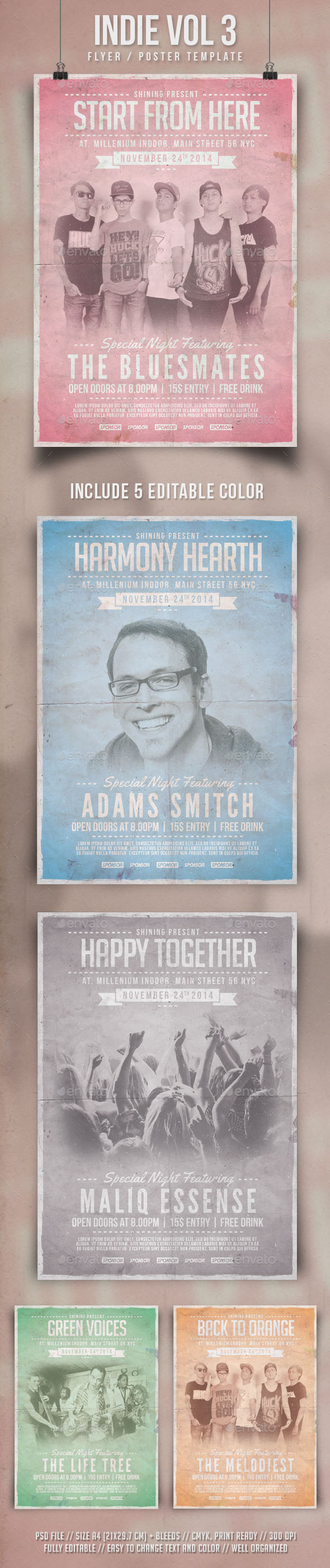 Indie Flyer Template Vol 3 - Events Flyers
