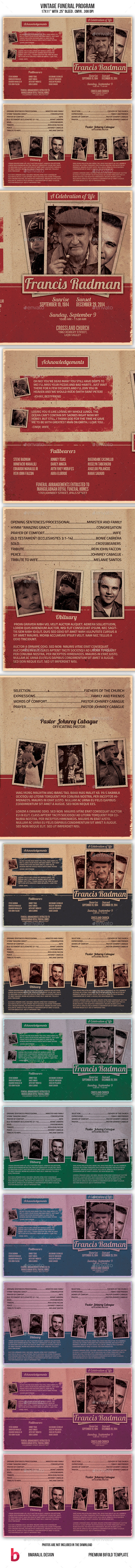Vintage Funeral Program - Informational Brochures