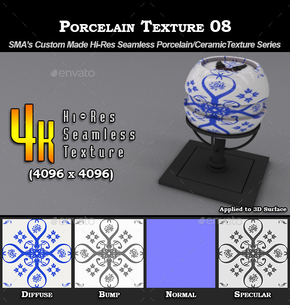 Hi-Res Porcelain Texture - 3Docean 9288362