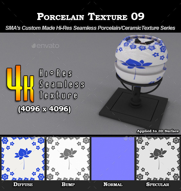 Hi-Res Porcelain Texture - 3Docean 9288401
