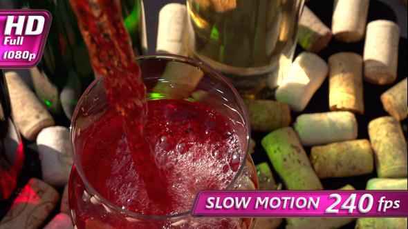 Rose Wine being Poured into a Glass alt