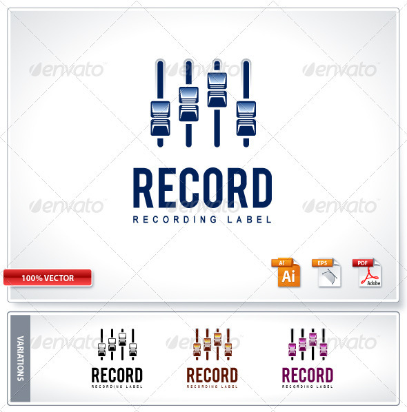 Musical Logo Template - Vector Abstract