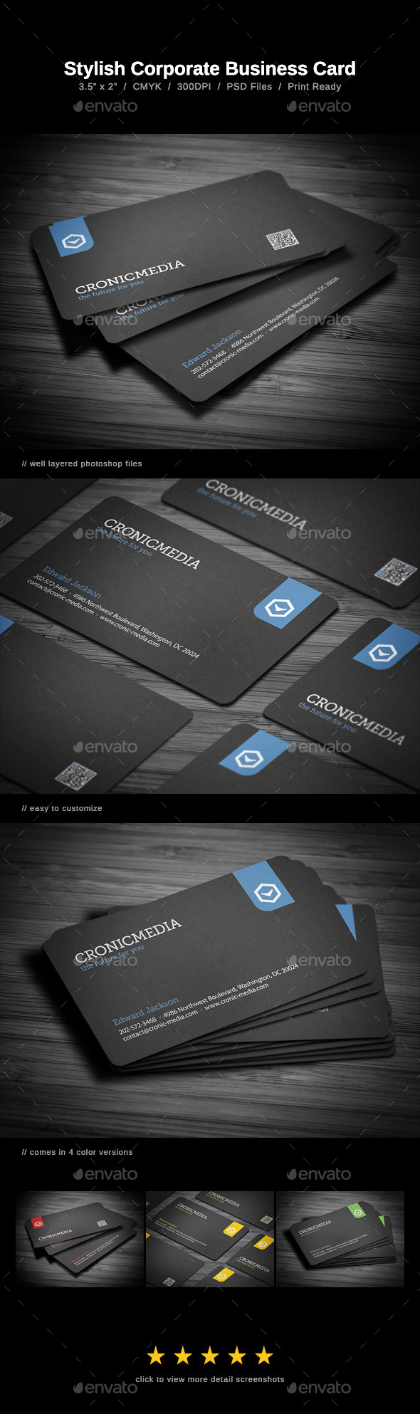 Stylish Corporate Business Card - Corporate Business Cards