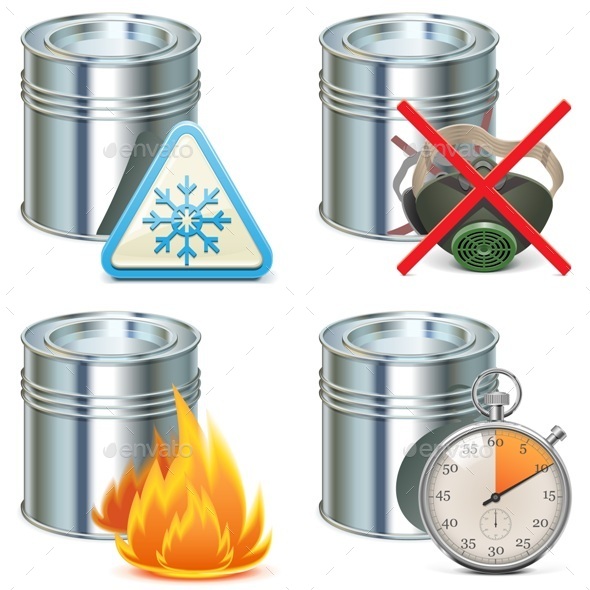 Paint Properties Icons - Industries Business