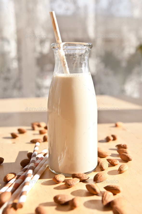Almond milk - Stock Photo - Images