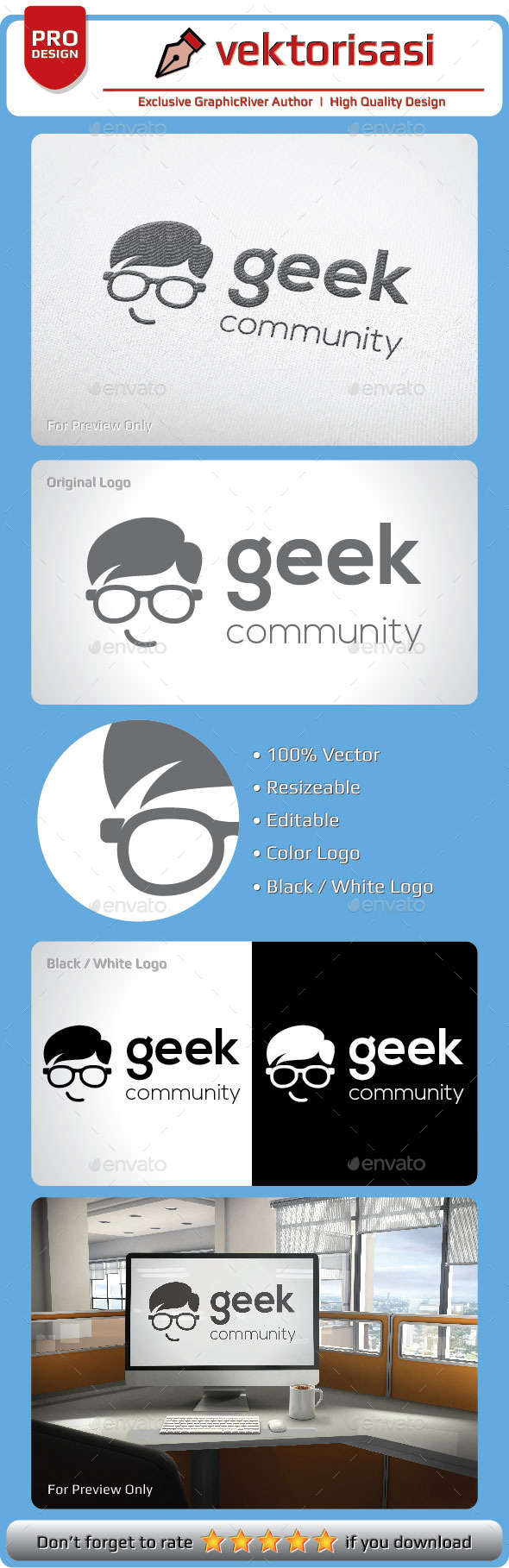 Geek Logo - Humans Logo Templates