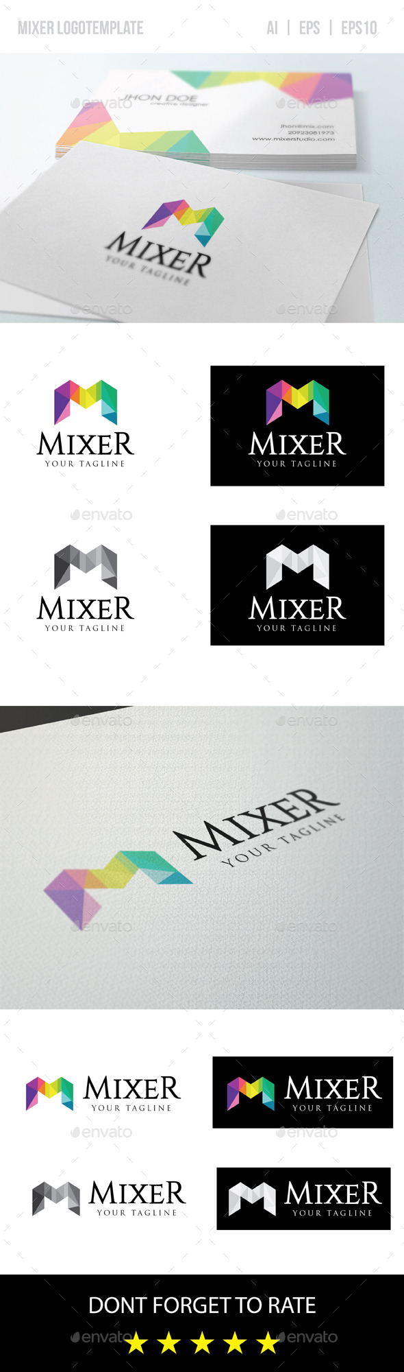 Mixer/Letter M Logo Template - Vector Abstract