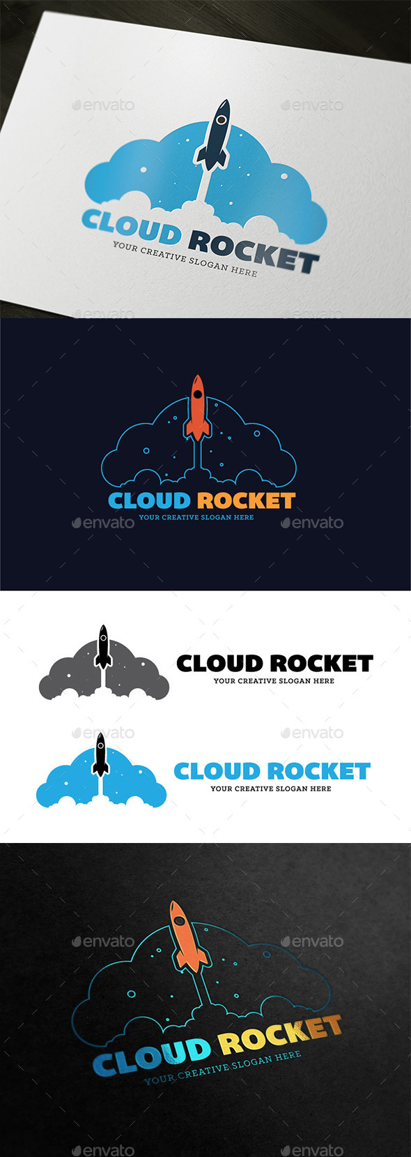 Cloud Rocket - Objects Logo Templates