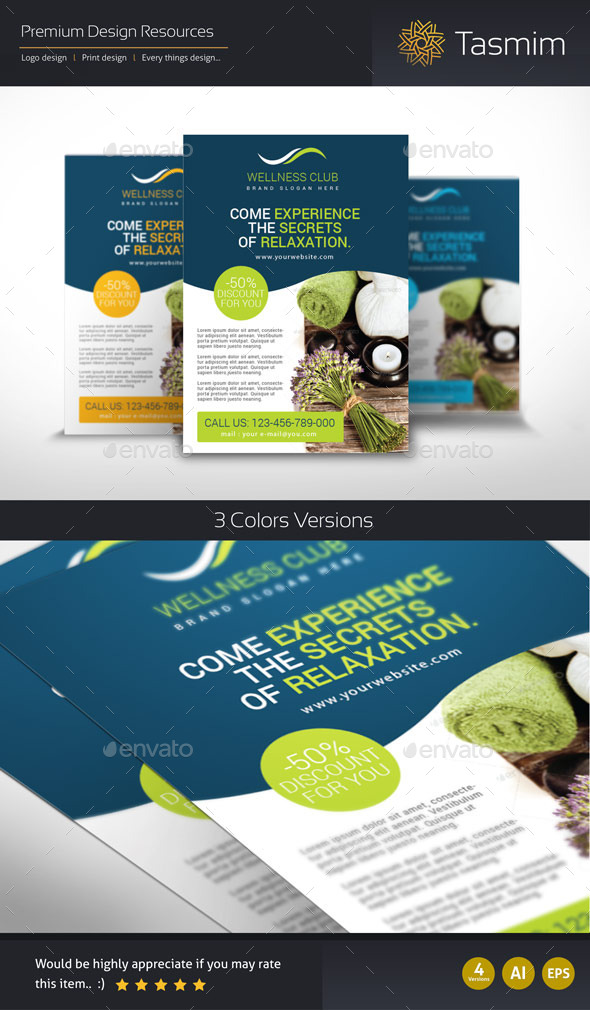 Wellness Club Flyer Template - Sports Events