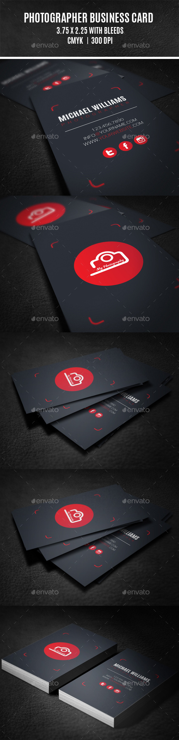 Photographer Business Card - Industry Specific Business Cards